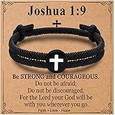 EPVIDO Christian Gifts Cross Bracelet for Teen Boys Men Christmas, Birthday, Baptism, Communion Jewelry for Him