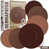 DermaPatch Adhesive Patch &ndash; 25 PCS Waterproof Overpatch Covers for CGM Sensors (Libre, Dexcom G6/G7, Stelo, Guardian, Enlite) &ndash; Ultra-Thin, No-Glue Center, Long-Fixation &ndash; Pre-Cut Paper (Brown Colors)