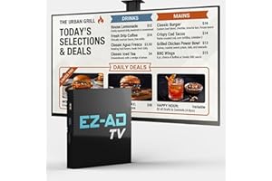 EZ-AD TV Digital Signage Player, Digital Signage 4k Player Kit, Auto-Post Content, Cloud-Controlled, Add Your PowerPoint Pres