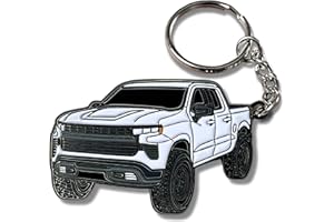 FOUR WHEEL BEAST Chevy Keychain Compatible with Chevy Silverado 1500 Accessories - Toy Truck Gifts Truck Owners Men Key Fob