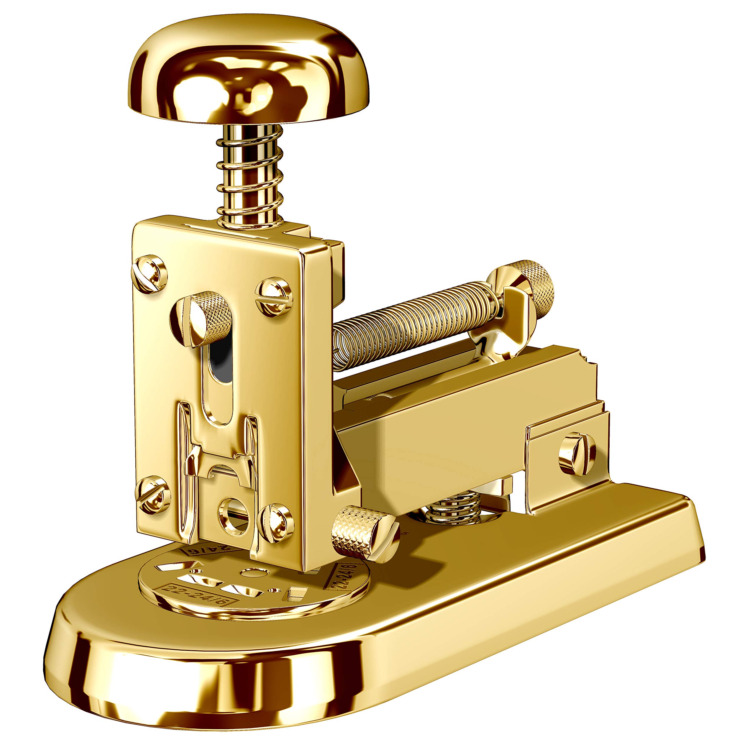 El Casco M5 Small Desk Stapler - 23 Carat Gold Plated