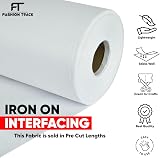FT Fashion Track Iron On Fusible Interfacing 90 cm Medium Weight White view 3