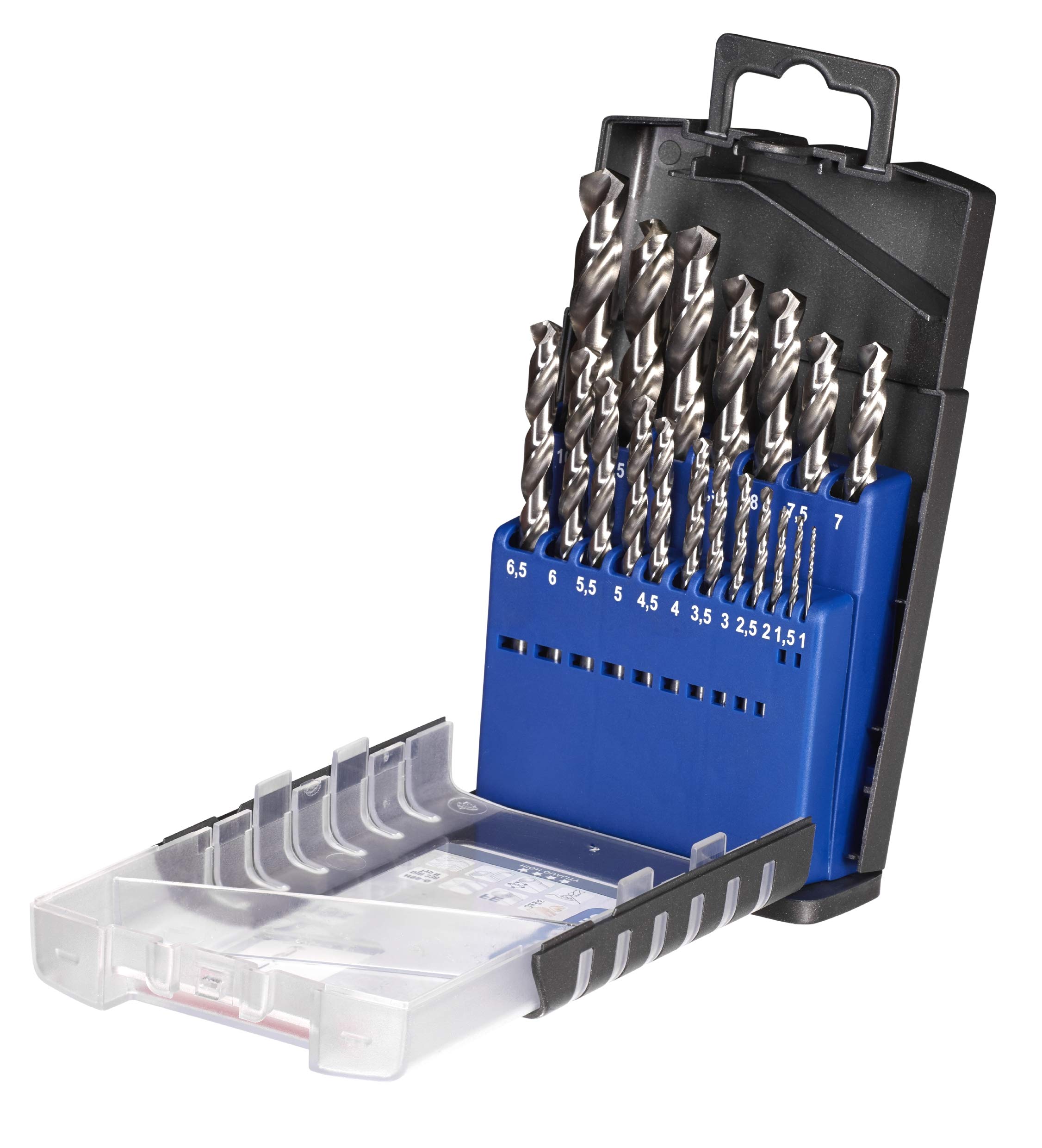 KWB 49205920 HSS Precision Ground Twist Drill Set with 1-10 x 0.5 mm Increments (19-Piece) — image 1