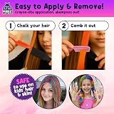 Purple Ladybug Hair Chalk 12 Vibrant Colors Glitter Tattoos Kids Girls Gift view 5