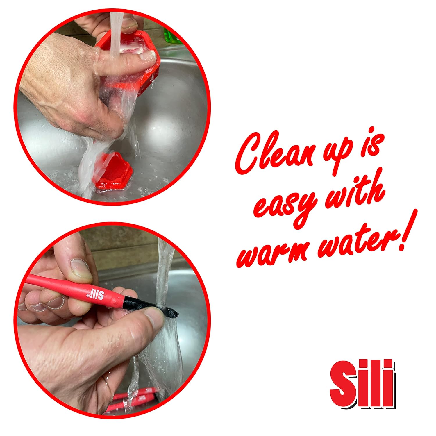 Sili Glue Pod and 3 Sili Micro Glue Brushes with Multi Purpose Sealable Lid/Glue Brush Holder • Fine Tip • Chiseled Tip and Flat Tapered Tip Brushes for Arts • Crafts • Models and Woodworking: Industrial & Scientific