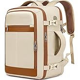 Travel Backpack for Women Airline Approved Carry On Backpack with Shoe Pouch,TSA 15.6inch Laptop Mochila Flight Approved Personal Item Bag for Weekender Overnight Bags Bookbag Travel Essentials,Beige