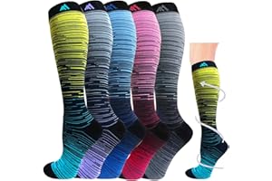 Compression Socks for Men & Women 20-30 mmHg Graduated Compression Stockings for Running, Men & Women, Performance Support fo
