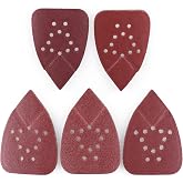 LotFancy Sanding Pads for Black and Decker Mouse Sanders, 50PCS 60 80 120 150 220 Grit Sandpaper Assortment - 12 Hole Hook and Loop Palm Detail Sander Sanding Sheets Sand Paper