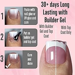 NOVO OVO Ombre French Tip Press on Toe Nail