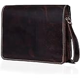 11 inch Small Crossbody Shoulder Genuine Leather iPad/Tablet Vintage Messenger Bag For 10.5 inch iPad Pro for Women & Men