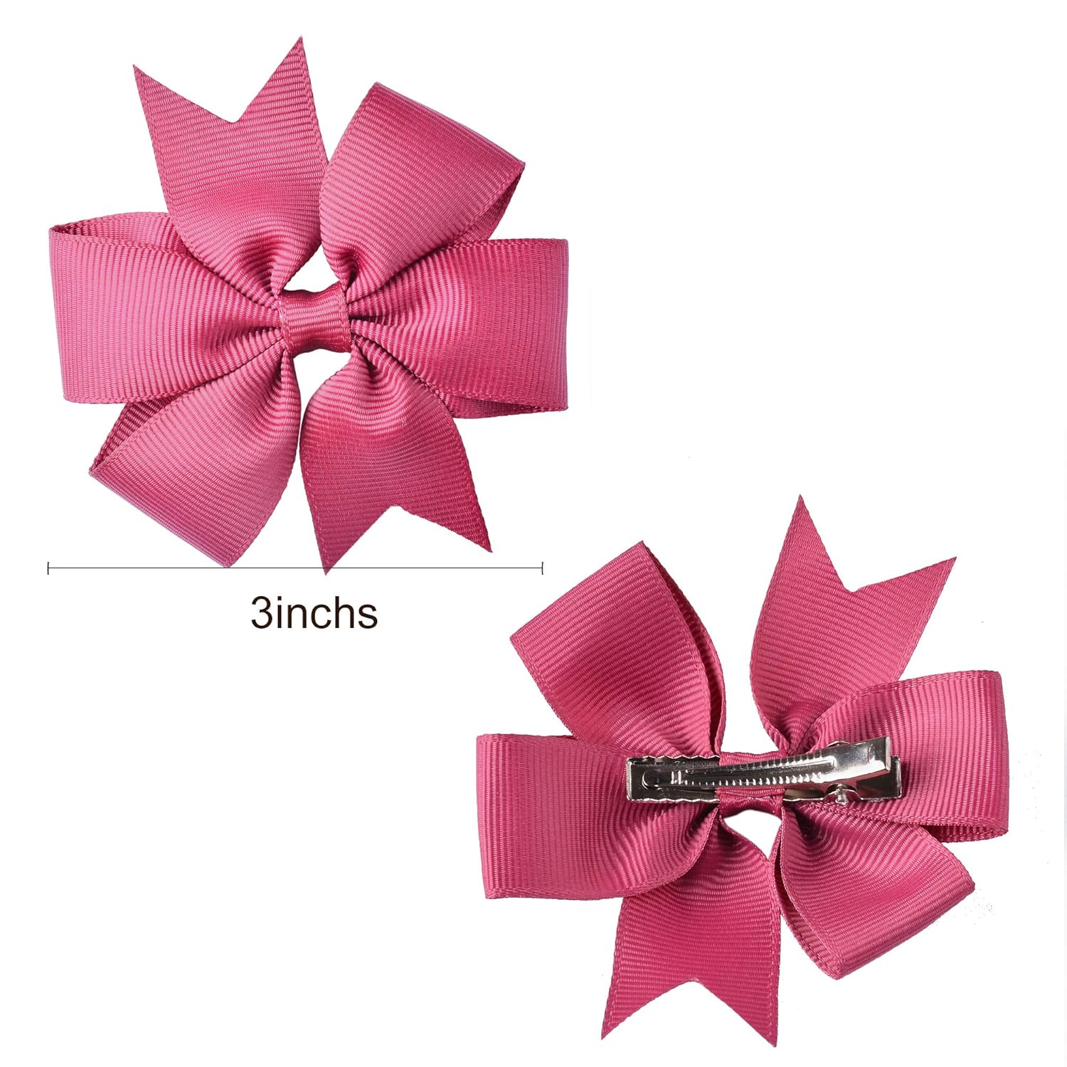 Coreeky 80 Pieces Boutique Grosgrain Ribbon Pinwheel Hair Bows Alligator Clips For Girls Babies Toddlers Teens Gifts In Pairs : Beauty