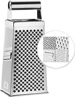 WMF Vierkantreibe, 8 x 24 cm, Reibe Edelstahl, 4 Reibeflächen, ideal als Kartoffelreibe, Gemüsehobel, Cromargan Edelstahl, spülmaschinengeeignet