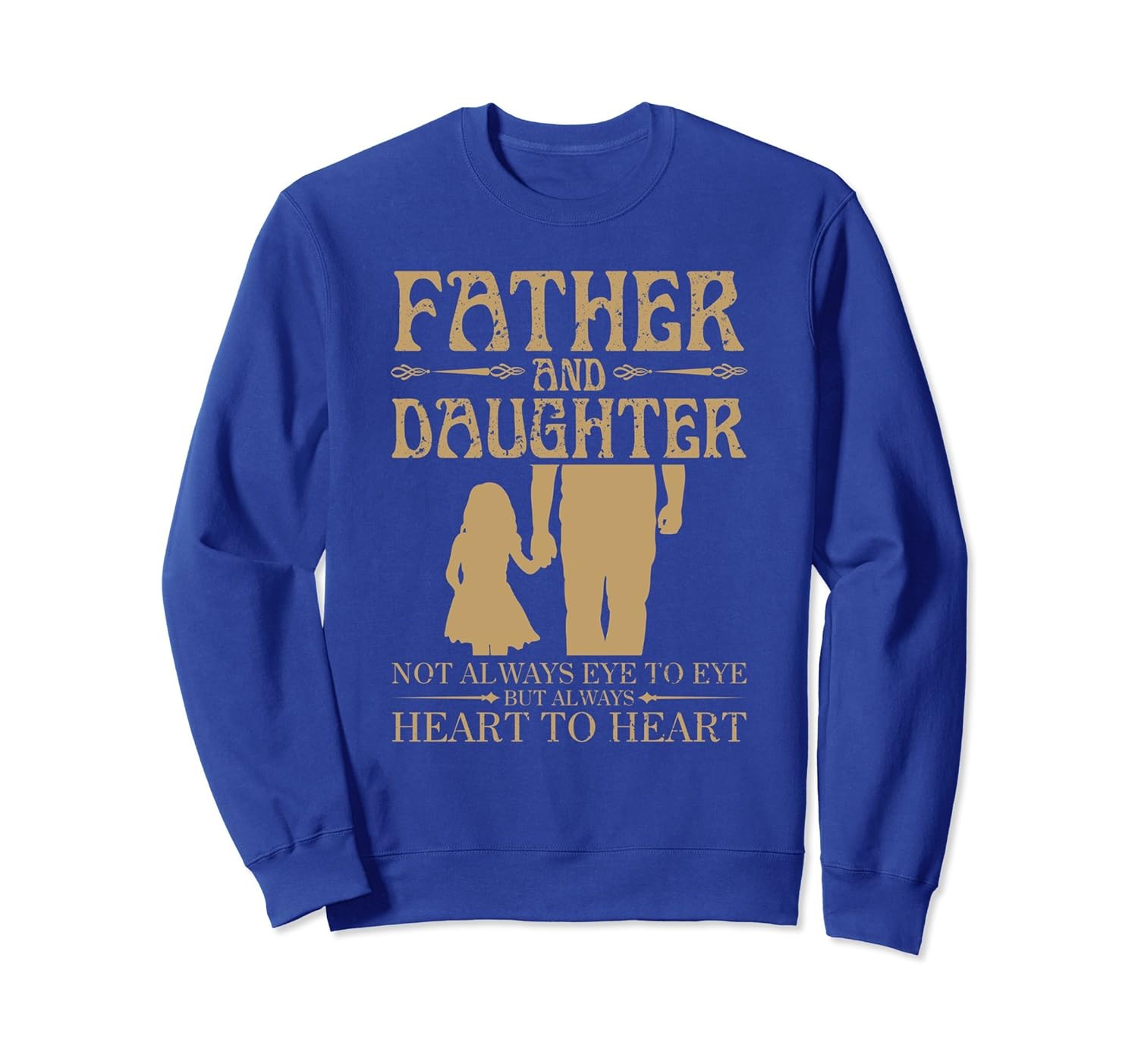 Father & Daughter Heart to Heart Love Sweatshirt-anz