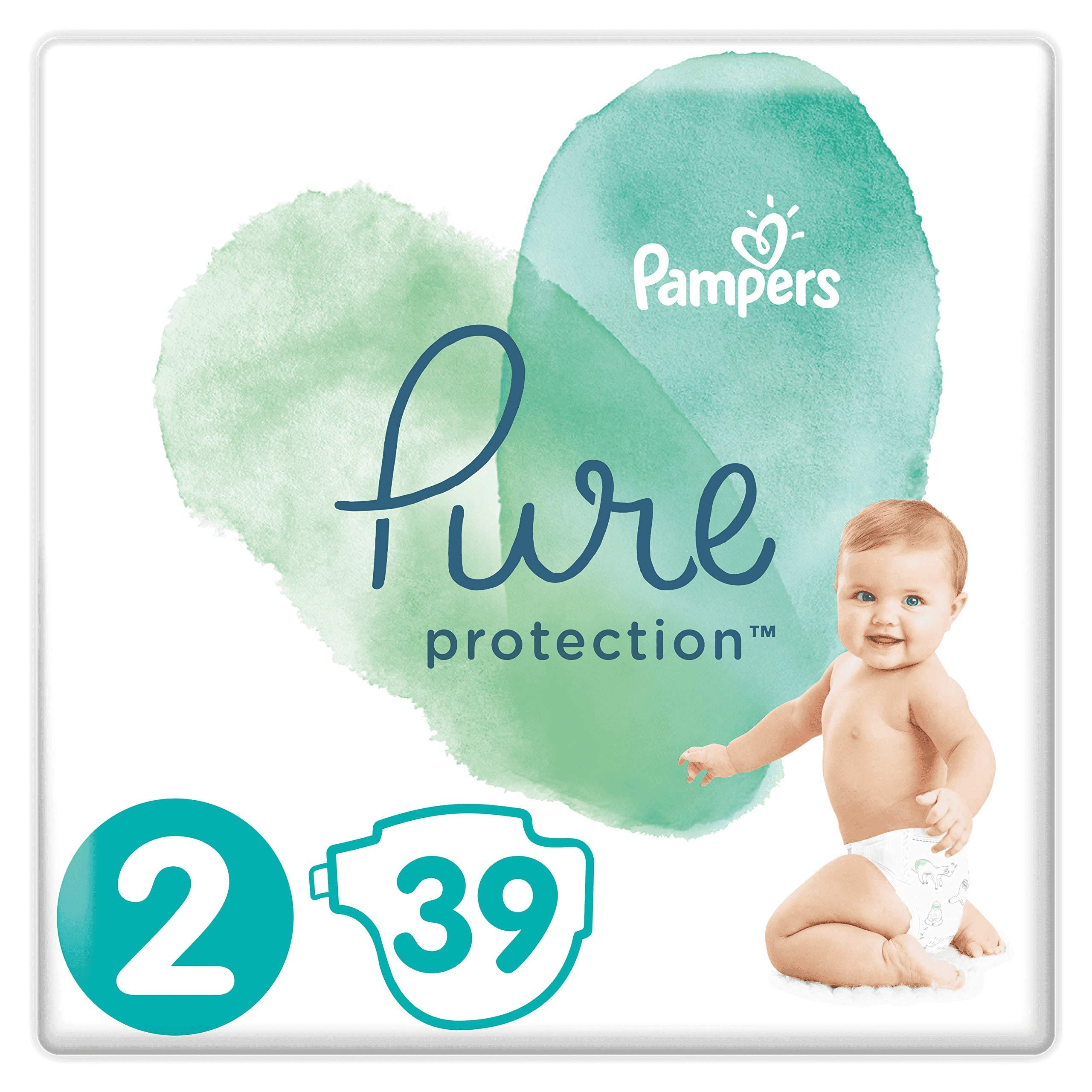 Pampers Pure Protection Nappies Size 2, 39 Count (Pack of 1)