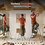 VonHaus 4 Step Ladder – 150kg Capacity, Foldable Steel Step Stool view 9