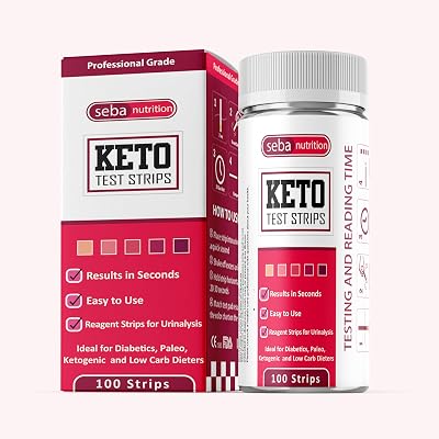 Seba Nutrition Keto Urine Test Strips 100 Sticks Ketosis Urinalysis