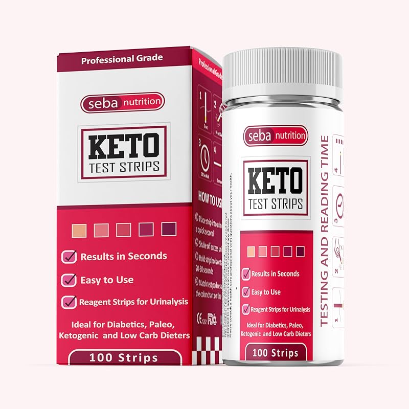 Seba Nutrition Keto Urine Test Strips 100 Sticks Ketosis Urinalysis