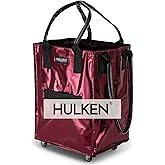 (Medium, Cosmic Red) Reusable Grocery Bag On Wheels, Shopping Trolley, Rolling Tote, Zipper Closure, Lightweight, Carries Up to 66 lb, Folds Flat, Unbreakable Handles
