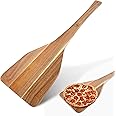 Loftern Wooden Pizza Turning Peel - Long Handle, Lightweight Pizza Turner Peel for Making Homemade Pizza, Pizza Oven Accessories, Wooden Pizza Paddle