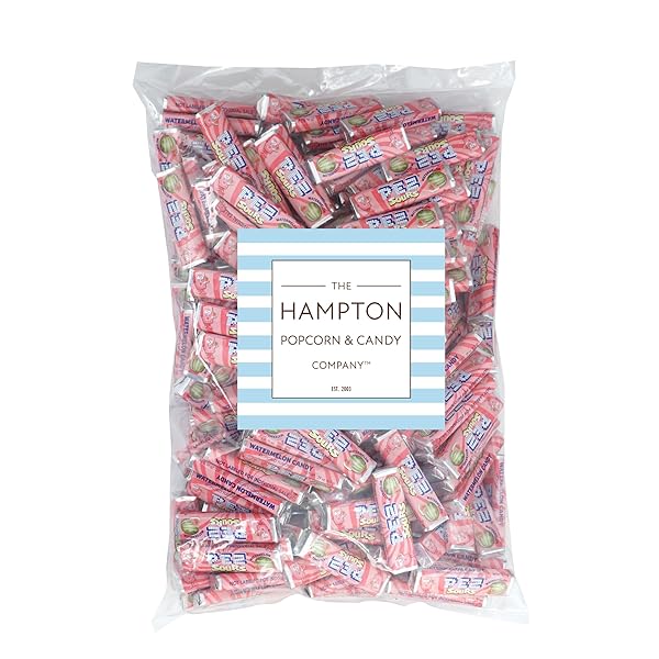 PEZ CANDY REFILLS, SOUR WATERMELON FLAVOR, 4 POUND BULK BAG (APPROX. 160 PIECES), PEZ CANDY WRAPPED