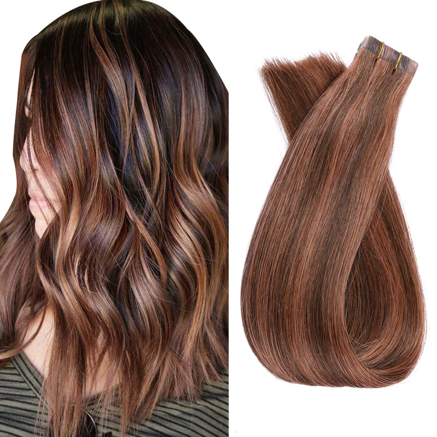 Licoville 24inches 4 30 Medium Brown Medium Auburn 24 Tape