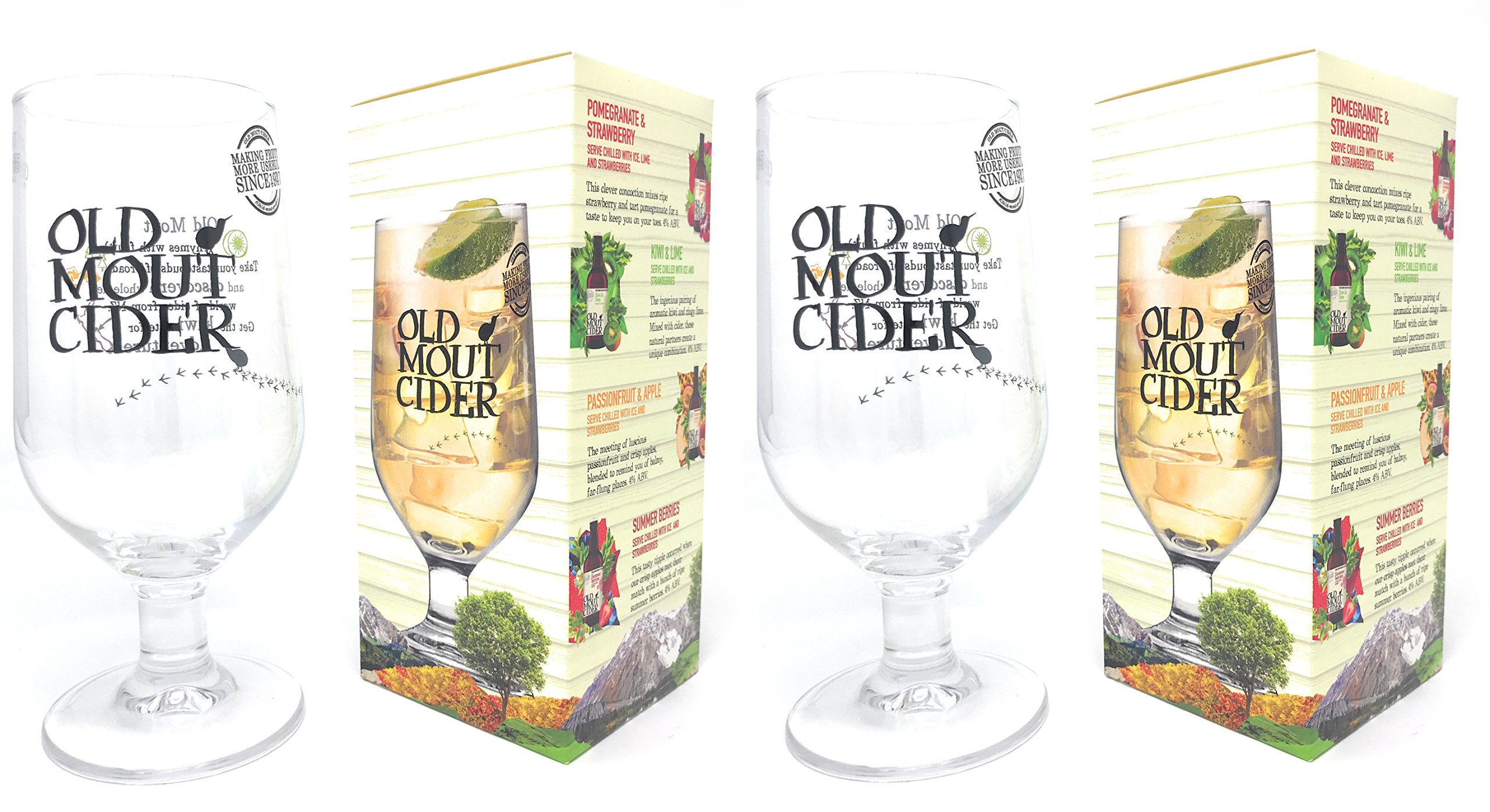 2 x Old Mout Cider Pint Glasses in Official Branded Gift Boxes (2 Glasses)