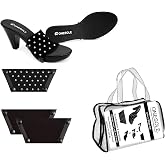 Onesole Original Interchangeable Shoe Kit, Chic Black Wedge Sandals with Interchangeable Soles stainless steel snaps Almost Decadent on Black Crystal interchangeable Tops sandals As Seen on Shark Tank