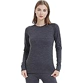 Iguana Womens 100% Merino Wool Base Layer Top for Ski Lightweight Thermal Underwear Shirts