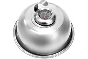 Yukon Glory™ Griddle Dome With Built in Thermometer, Designed For Blackstone Griddles, Perfect For Melting Cheese, Steaming Veggies and Grilling Meat, Made of Stainless Steel