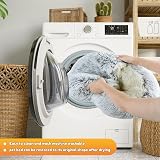 YAGE Calming Plush Dog Bed Grey Under 10kg Cozy Donut Cave Bed view 4