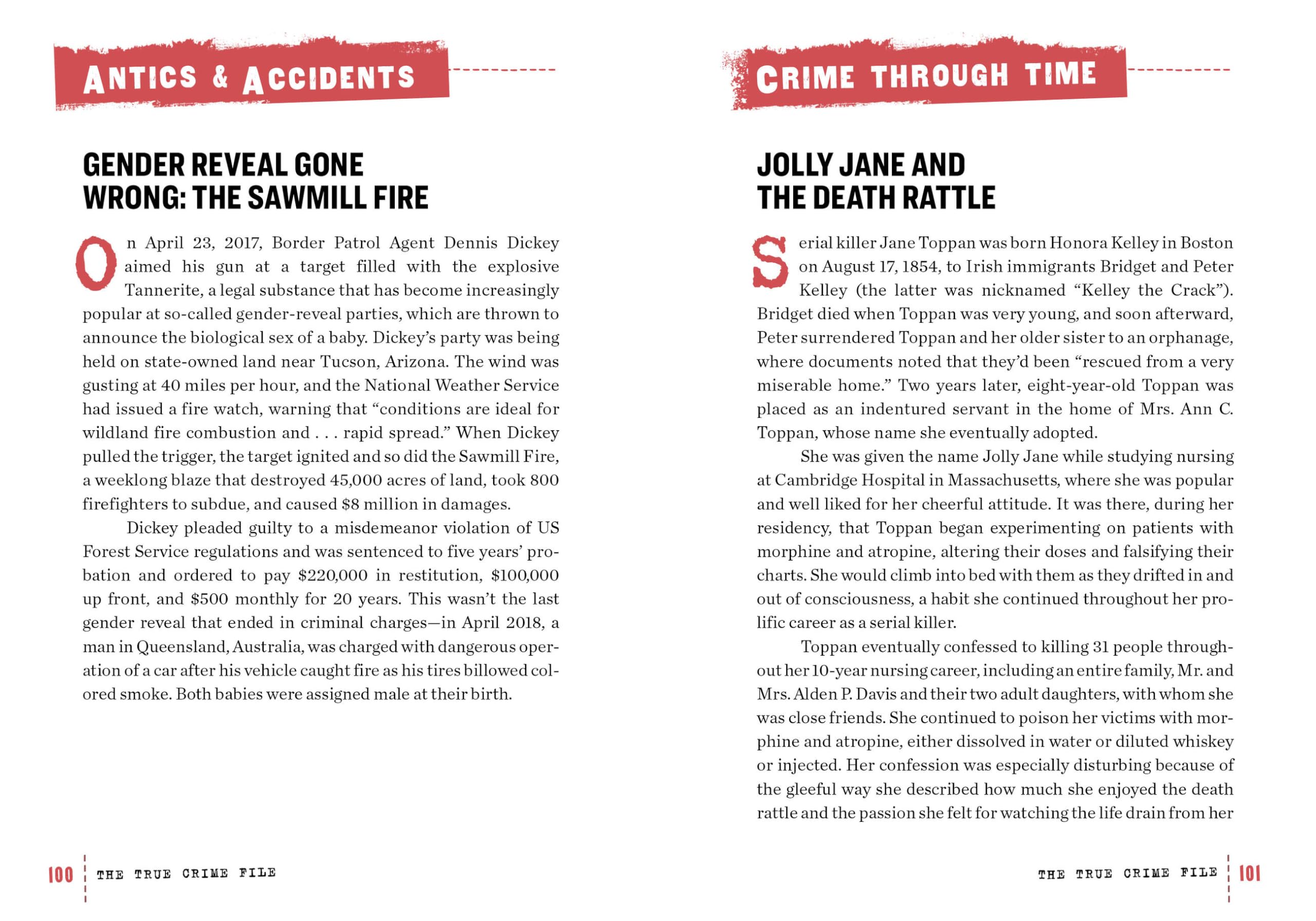 The True Crime File: Serial Killers, Famous Kidnappings, Great Cons, Survivors & Their Stories, Forensics, Oddities & Absurdities, Quotes & Quizzes