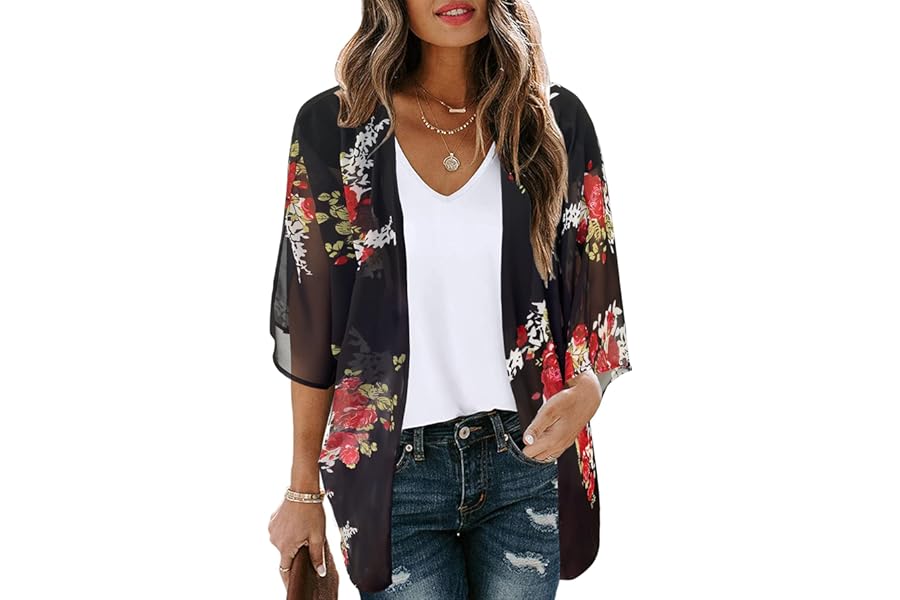 Best Women'S Floral Print Puff Sleeve Kimono Cardigan Loose Cover Up Casual Blouse Tops - Top Picks for 2026