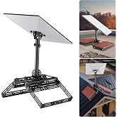 eoqo Roof Ridge Mount for Starlink Standard 4, No-Drill Starlink Pole Mount | Aluminum Alloy Roof Mount, Tilt Adjustable Pipe Adapter, Compatible with Starlink Gen3 Standard 4 4X Enterprise Dish