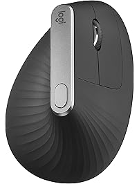 Logitech MX Vertical Advanced Ergonomic Mouse, Wireless via Bluetooth or Included USB Receiver
