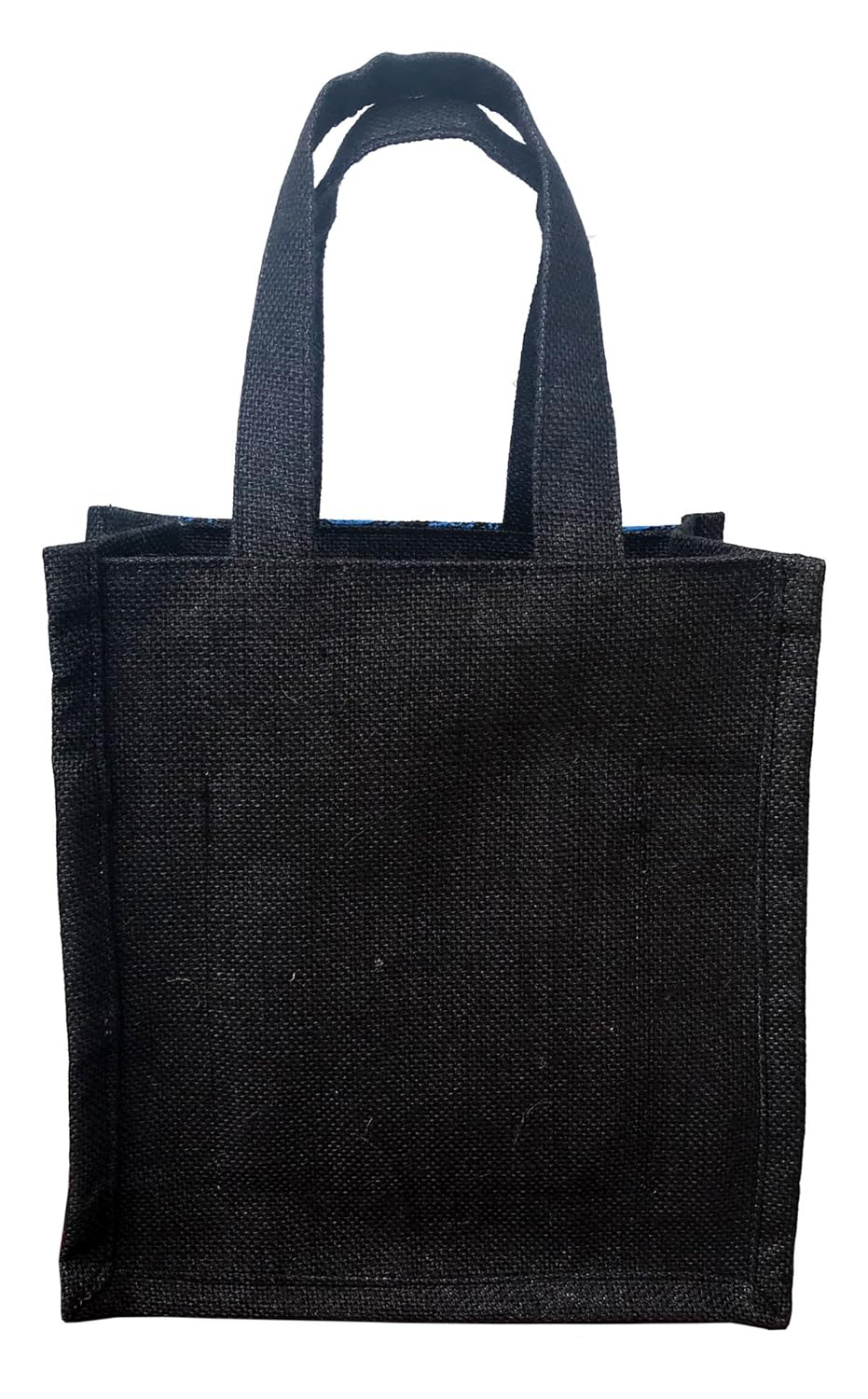 urban jhola unisex jute lunch bag for daily use, small(blue, ujb-5)