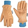 Wells Lamont Women's Warm HydraHyde Water-Resistant Grain Leather Winter Gloves, Large (1085L)