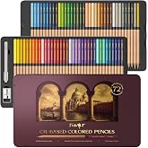 JusArt 72 Oil Colored Pencils, Soft Core for Coloring &amp; Drawing | Vibrant, Durable &amp; Ultra-Smooth &mdash; Ideal for Adult Coloring, Drawing, Sketching, Shading &amp; Arts &amp; Crafts.