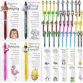 Sayglossy 40 Sets Funny Employee Appreciation Gifts Bulk Funny Animal Thank You Ballpoint Pens and Inspirational Cards Inspirational Gifts for Team Teacher Staff Coworkers Easter Office Favors