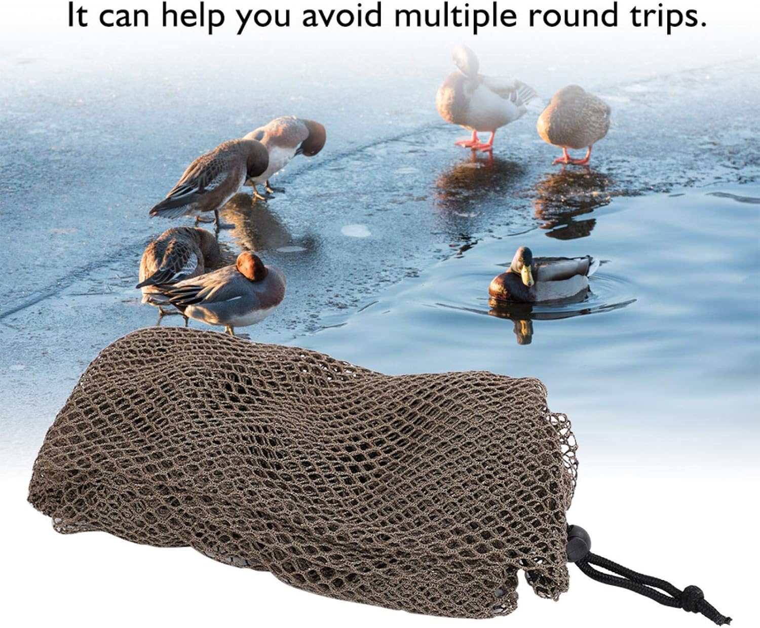 Duck Decoy Bag, Concealed with Shoulder Straps Mesh Bags Foldable Duck