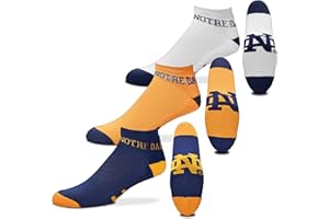 For Bare Feet NCAA Mens Money Ankle Socks-3 Pack