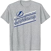 Tampa Bay Lightning Retro Performer Gray Officially Licensed T-Shirt
