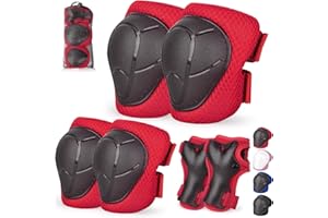 Banzk Kids/Youth Knee Pads and Elbow Pads Set with Wrist Guard 3 in 1 Kids Protective Gear Set for Kids 3-14 Years for Skateboard Roller Skating Skiing Rollerblading Cycling BMX Biking Running Scooter