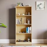 Vida Designs Cambridge 4 Tier Large Bookcase Oak Wood Shelving Unit view 2