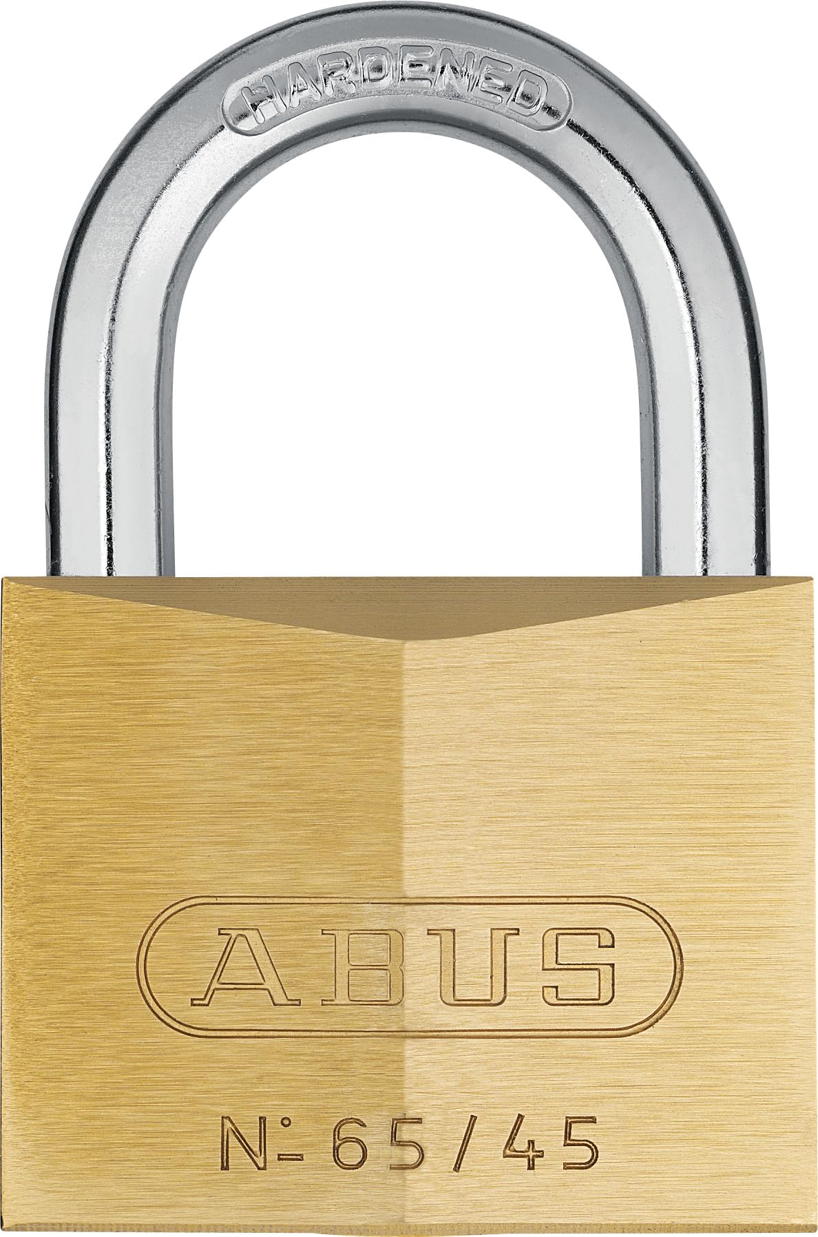 ABUS Padlock Brass Lock 65/45 - for Cellar, Locker, Garage Shed Gate Chain and Much More - Solid Brass Body - Hardened Steel Shackle - ABUS Security Level 5