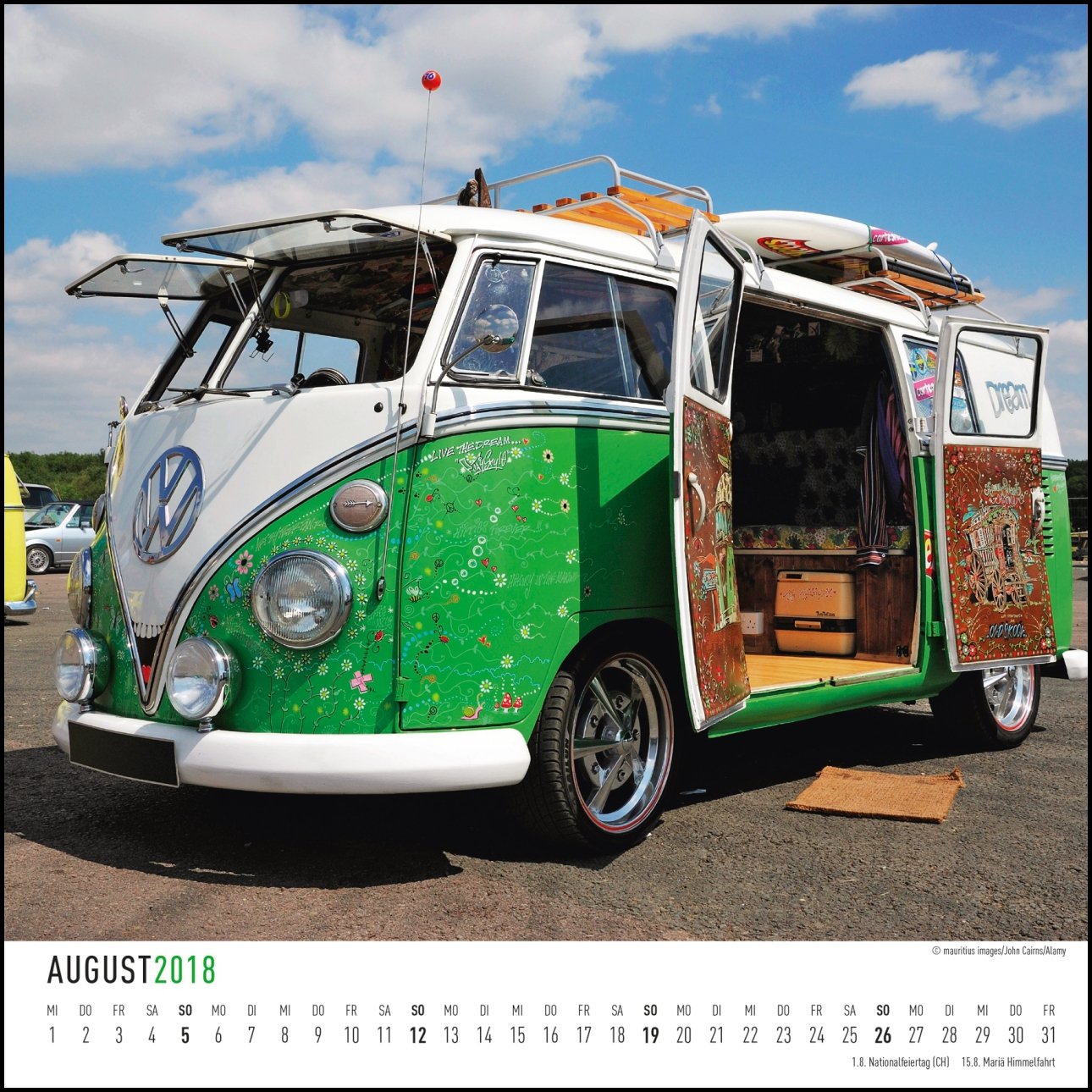 DuMonts Bulli-Kalender 2018 - VW-Bus, Oldtimer, Retro - 24 x 24 cm im 