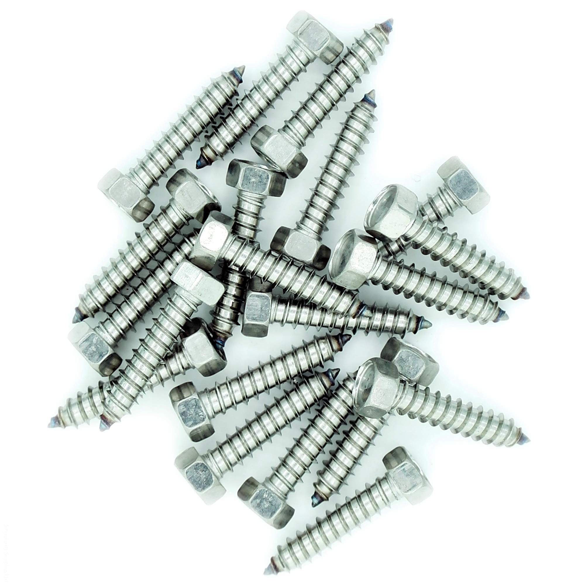 No.12 x 1.8 (5.5mm x 45mm) Hex Self-Tapping Screw - Stainless Steel (A2) (Pack of 20)