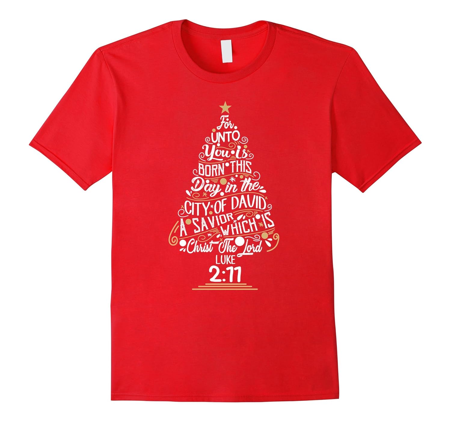 Christmas Tree T-Shirt Bible Scripture Quote for Women Men-Rose