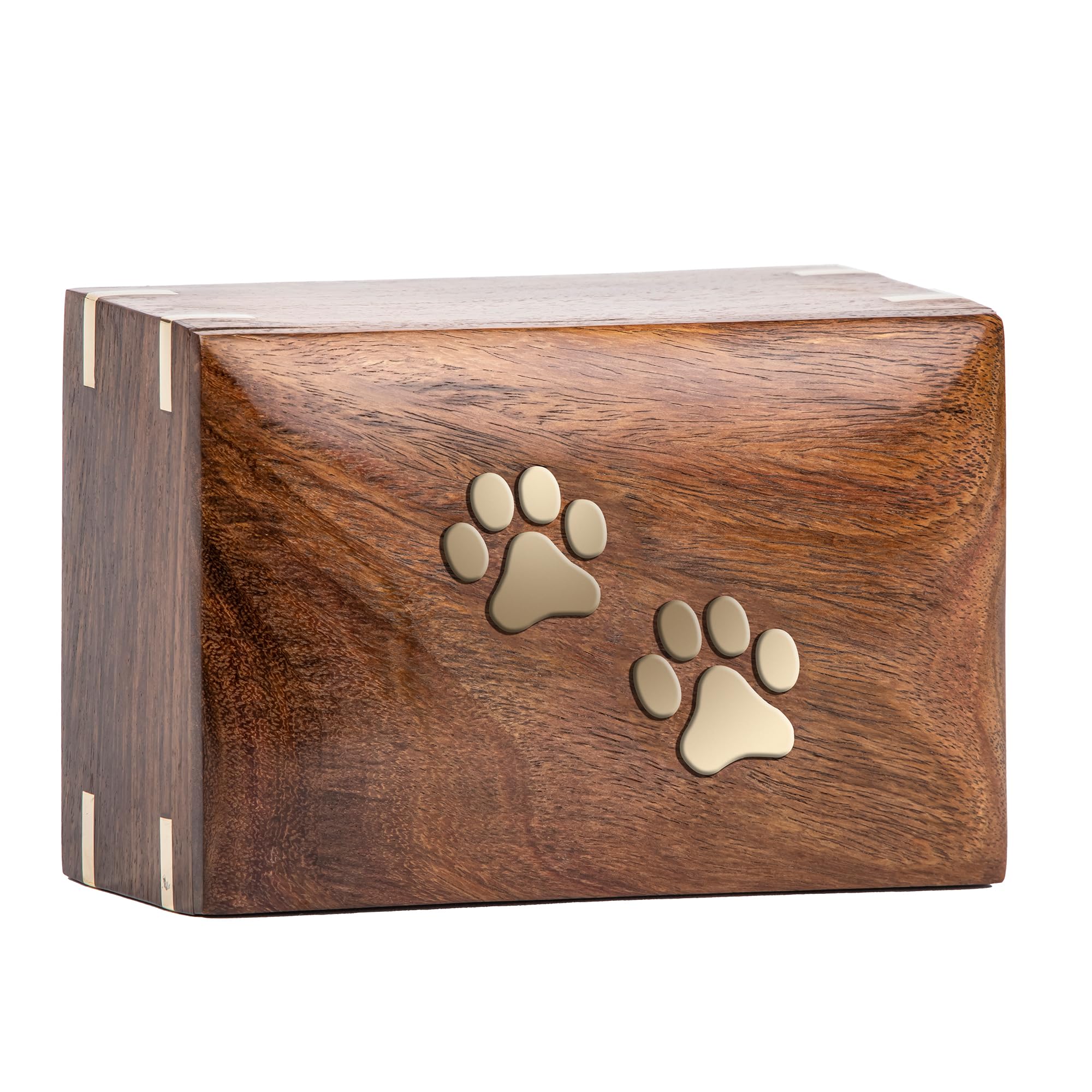 INTAJ Wooden Pet Urn for Dog and Cat Ashes – Personalized Cremation Memorial Keepsake, Custom Engraved Sustainable Ash Container, Large (121 lbs/55 kgs, 1.8L)