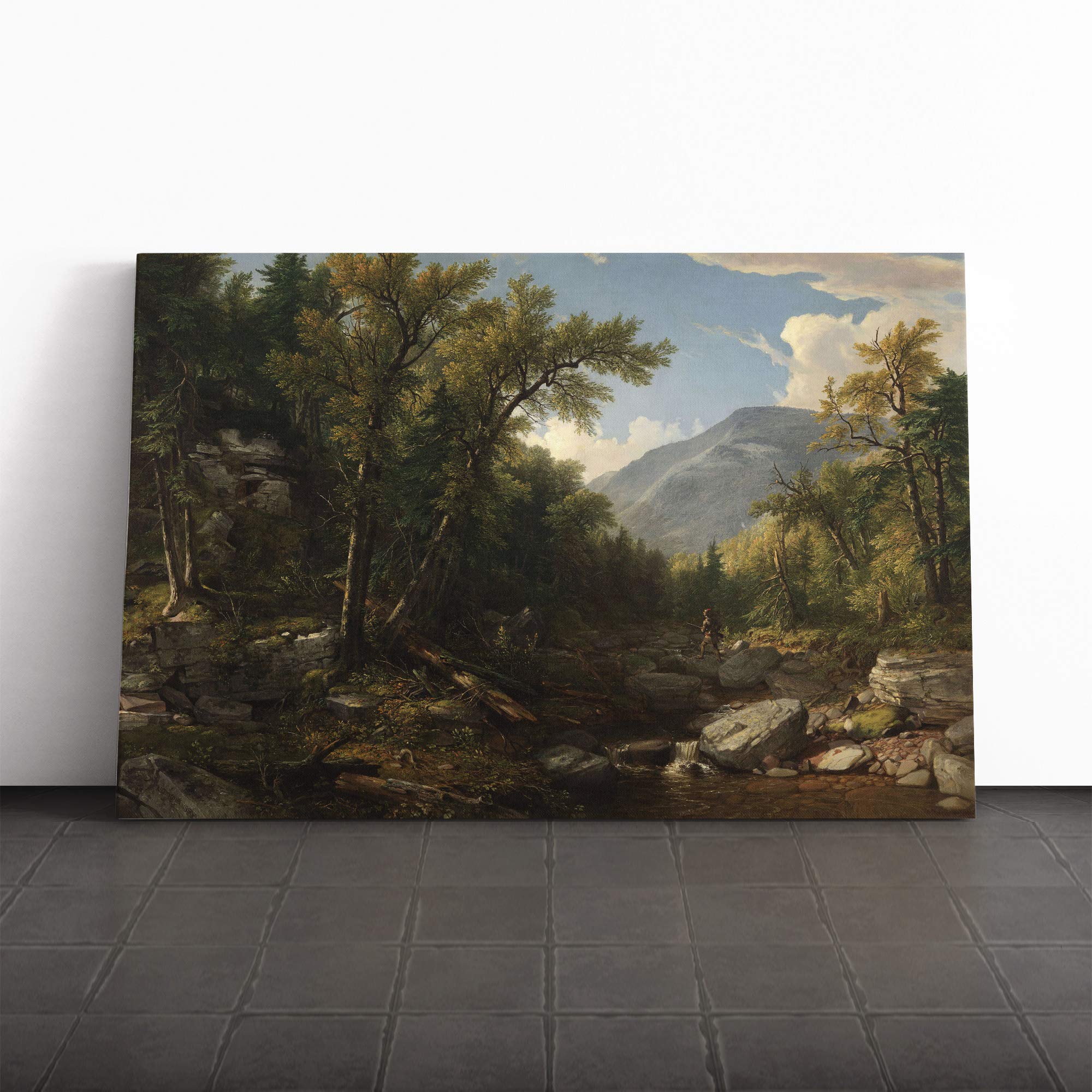 Asher Brown Durand Kaaterskill Clove Canvas Print | Gallery Wrapped 30mm Frame Wall Art | 20x14 inches | Ready to Hang | Modern Picture | Living Room Bedroom Lounge Office