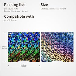 Double Sided Smooth H2D Build Plate 355x346MM for